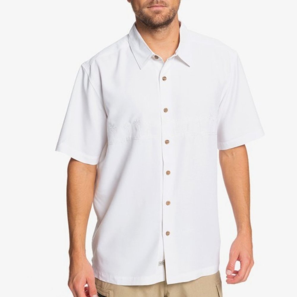 Tahiti Palms Short Sleeve White